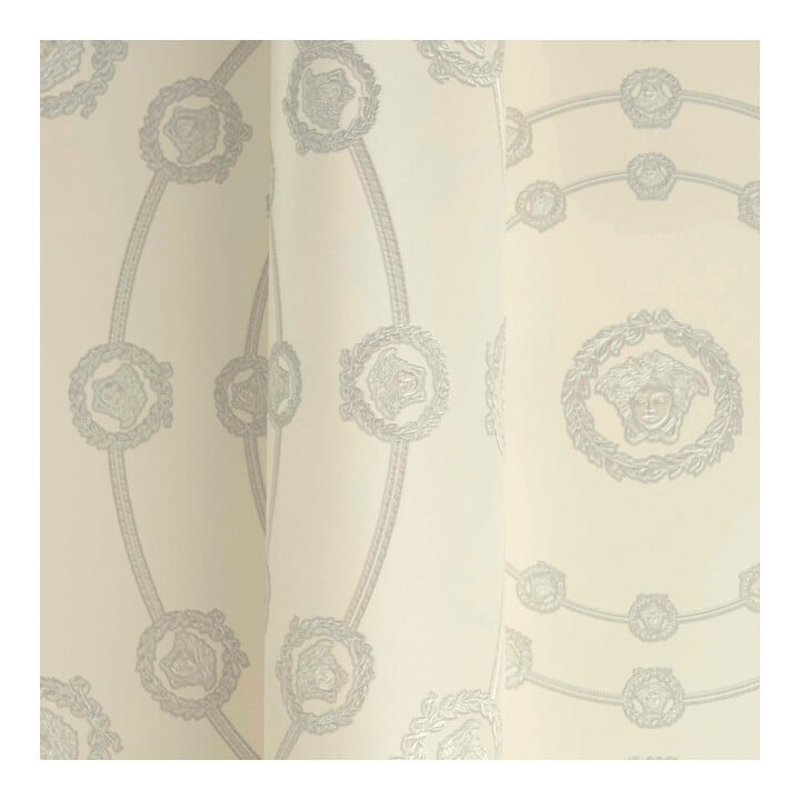 A.S. Création Vliestapete Versace 6 10,05 x 0,70 m Barock Grau Weiß Metallic Struktur