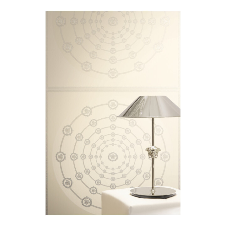 A.S. Création Vliestapete Versace 6 10,05 x 0,70 m Barock Grau Weiß Metallic Struktur