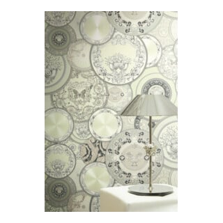 A.S. Création Vliestapete Versace 6 10,05 x 0,70 m Barock Grün Metallic leicht strukturiert