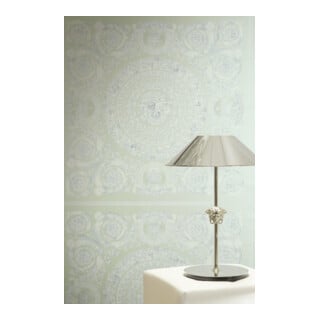 A.S. Création Vliestapete Versace 6 10,05 x 0,70 m Barock Grün Weiß Metallic mit Struktur