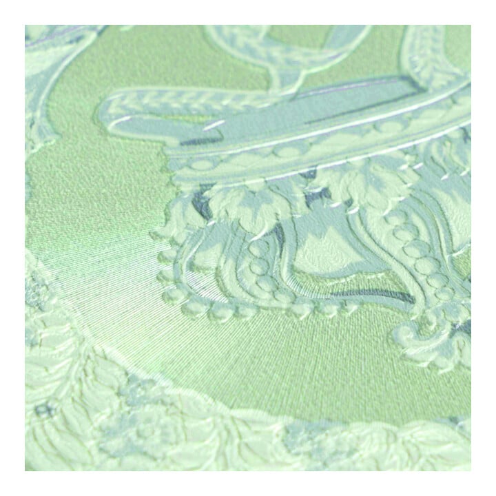 A.S. Création Vliestapete Versace 6 10,05 x 0,70 m Barock Grün Weiß Metallic mit Struktur