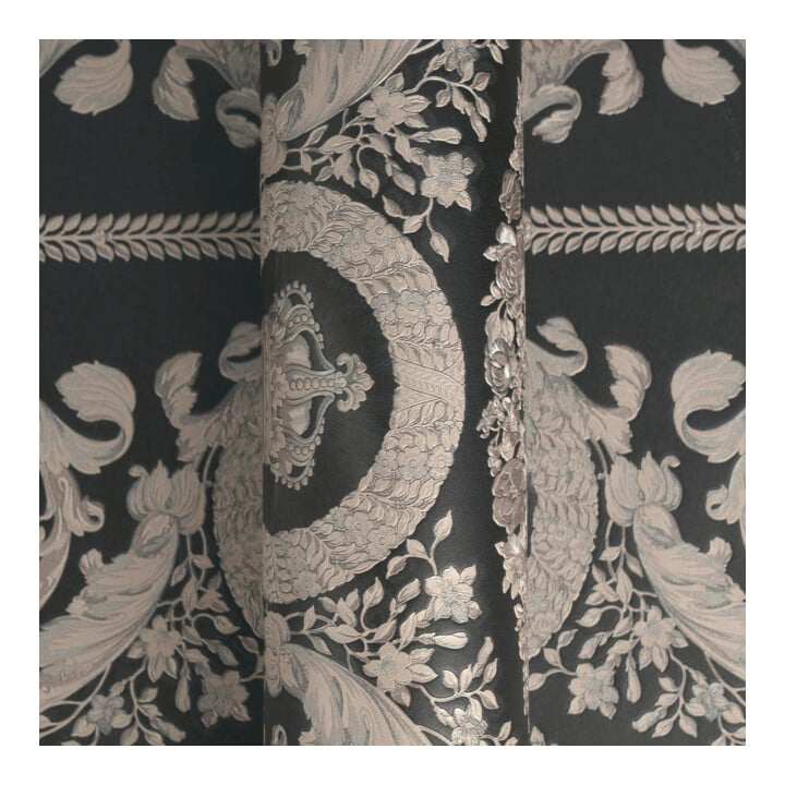 A.S. Création Vliestapete Versace 6 10,05 x 0,70 m Barock Schwarz Beige Metallic mit Struktur