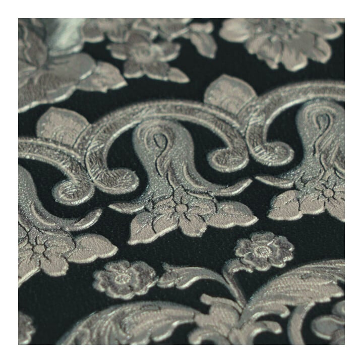 A.S. Création Vliestapete Versace 6 10,05 x 0,70 m Barock Schwarz Beige Metallic mit Struktur