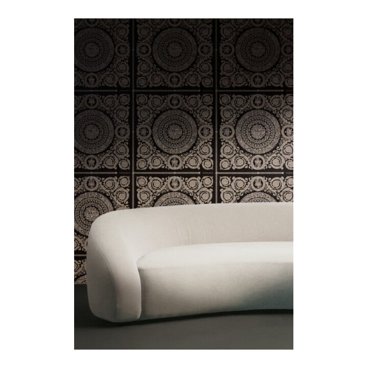 A.S. Création Vliestapete Versace 6 10,05 x 0,70 m Barock Schwarz Beige Metallic mit Struktur