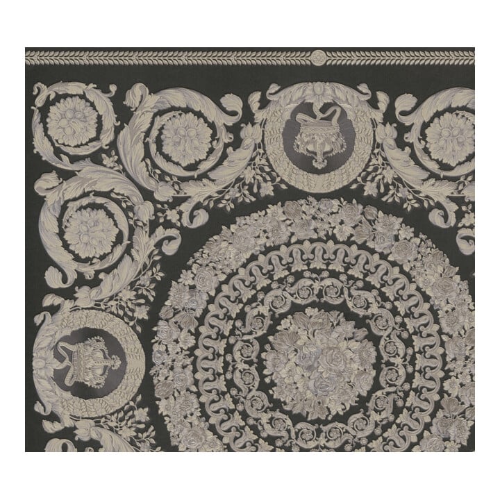 A.S. Création Vliestapete Versace 6 10,05 x 0,70 m Barock Schwarz Beige Metallic mit Struktur