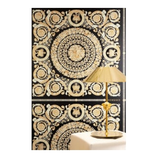 A.S. Création Vliestapete Versace 6 10,05 x 0,70 m Barock Schwarz Gold glänzend mit Struktur