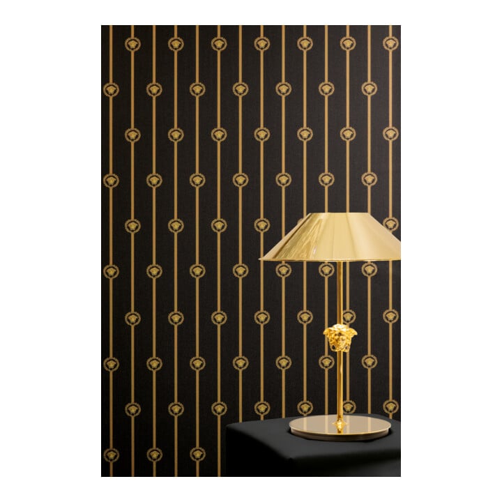 A.S. Création Vliestapete Versace 6 10,05 x 0,70 m Barock Schwarz Gold Metallic mit Struktur