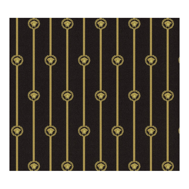 A.S. Création Vliestapete Versace 6 10,05 x 0,70 m Barock Schwarz Gold Metallic mit Struktur