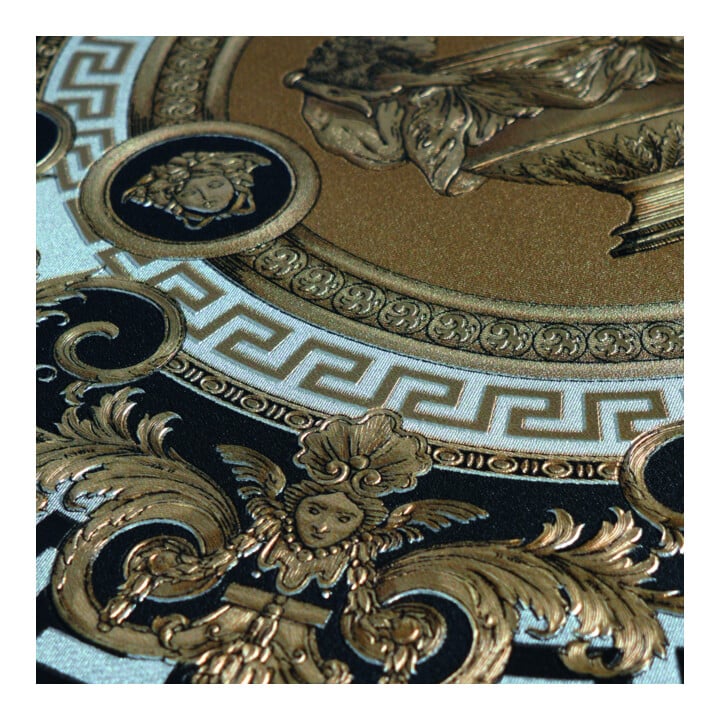 A.S. Création Vliestapete Versace 6 10,05 x 0,70 m Barock Schwarz Gold Metallic Struktur