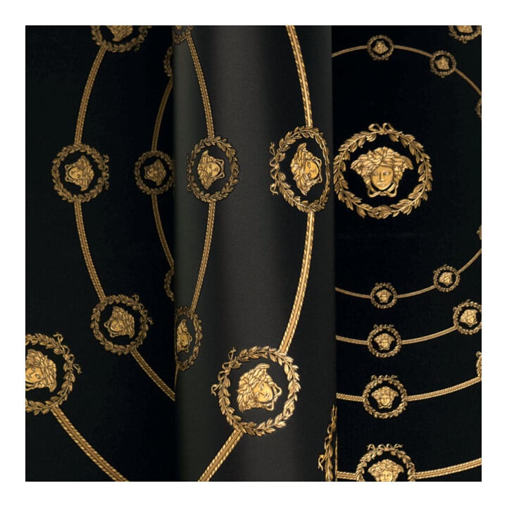 A.S. Création Vliestapete Versace 6 10,05 x 0,70 m Barock Schwarz Gold Metallic Struktur
