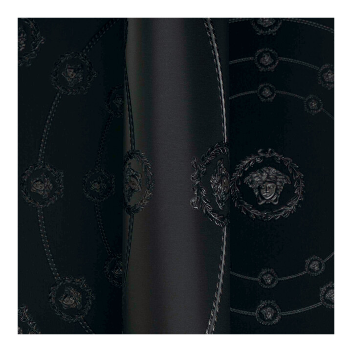A.S. Création Vliestapete Versace 6 10,05 x 0,70 m Barock Schwarz Grau Metallic Struktur