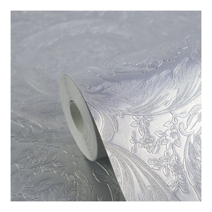 A.S. Création Vliestapete Versace 6 10,05 x 0,70 m Barock Silber glänzend strukturiert