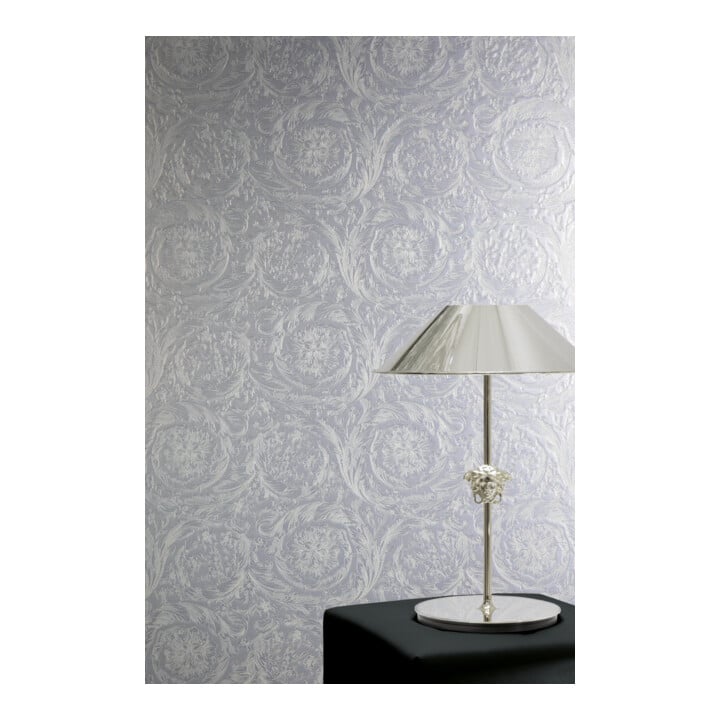 A.S. Création Vliestapete Versace 6 10,05 x 0,70 m Barock Silber glänzend strukturiert