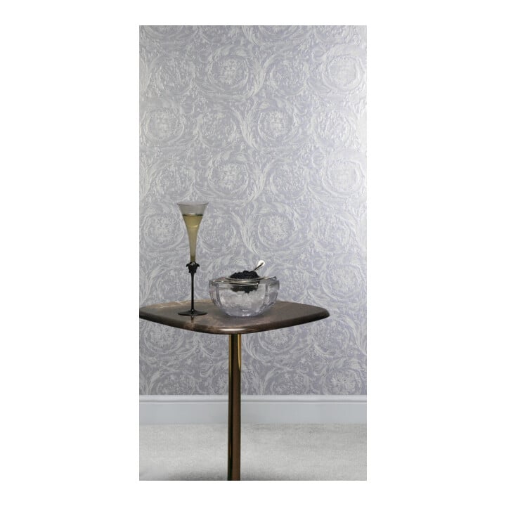 A.S. Création Vliestapete Versace 6 10,05 x 0,70 m Barock Silber glänzend strukturiert