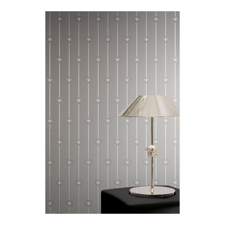 A.S. Création Vliestapete Versace 6 10,05 x 0,70 m Barock Silber Metallic Struktur