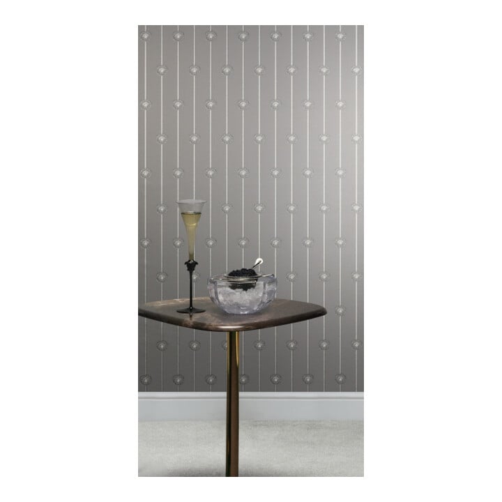 A.S. Création Vliestapete Versace 6 10,05 x 0,70 m Barock Silber Metallic Struktur