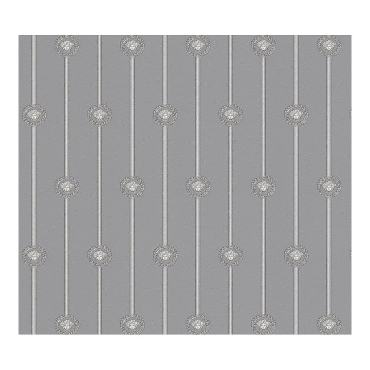 A.S. Création Vliestapete Versace 6 10,05 x 0,70 m Barock Silber Metallic Struktur