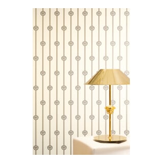 A.S. Création Vliestapete Versace 6 10,05 x 0,70 m Barock Weiß Beige Metallic mit Struktur