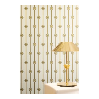 A.S. Création Vliestapete Versace 6 10,05 x 0,70 m Barock Weiß Gold Metallic mit Struktur