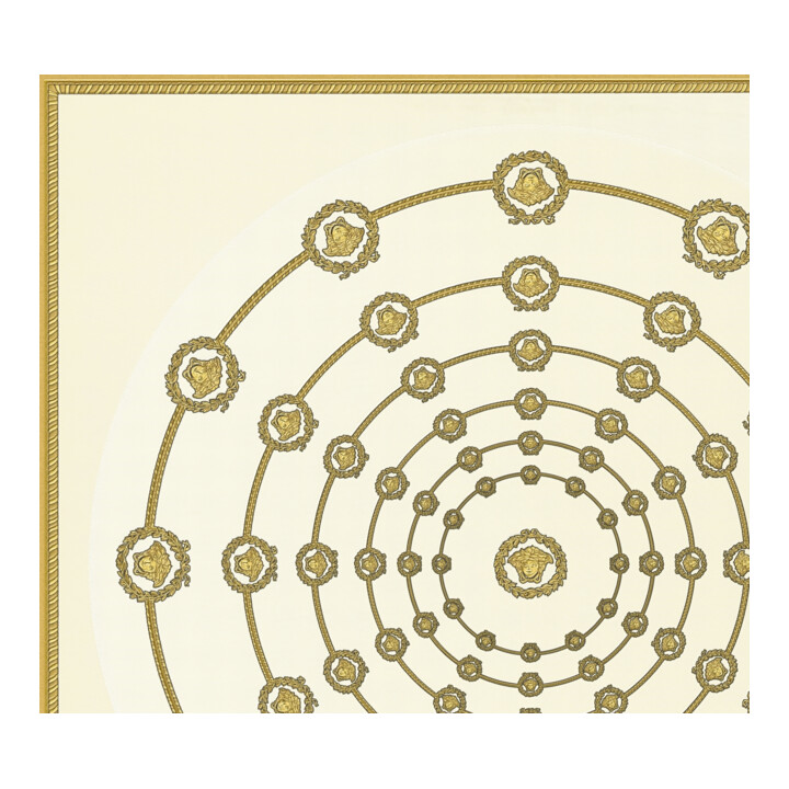 A.S. Création Vliestapete Versace 6 10,05 x 0,70 m Barock Weiß Gold Metallic Struktur