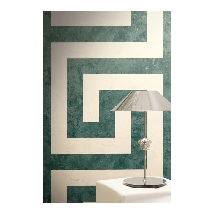 A.S. Création Vliestapete Versace 6 10,05 x 0,70 m Grün Creme Metallic Struktur