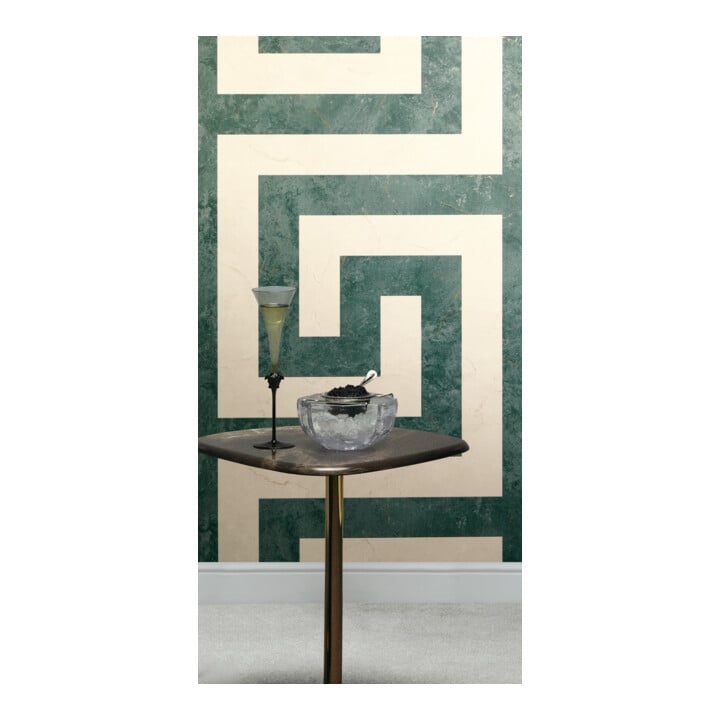 A.S. Création Vliestapete Versace 6 10,05 x 0,70 m Grün Creme Metallic Struktur
