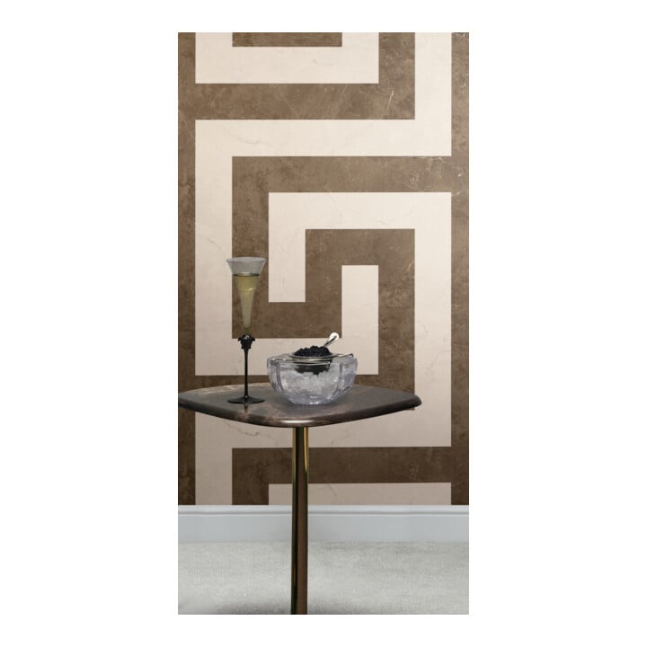A.S. Création Vliestapete Versace 6 10,05 x 0,70 m Mäander Braun Creme Metallic Struktur
