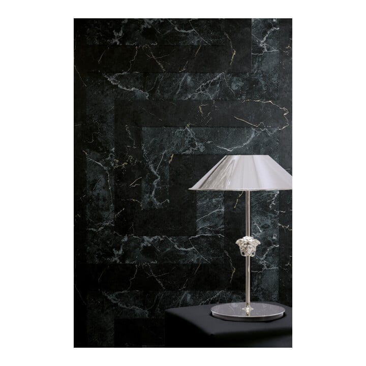 A.S. Création Vliestapete Versace 6 10,05 x 0,70 m Mäander Schwarz Metallic Struktur