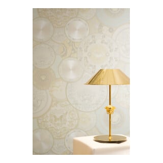 A.S. Création Vliestapete Versace 6 10,05 x 0,70 m Medaillen Creme glänzend leicht strukturiert