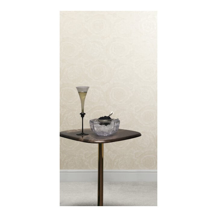 A.S. Création Vliestapete Versace 6 10,05 x 0,70 m Ranken Creme Silber strukturiert