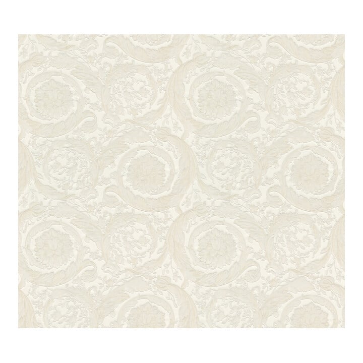 A.S. Création Vliestapete Versace 6 10,05 x 0,70 m Ranken Creme Silber strukturiert