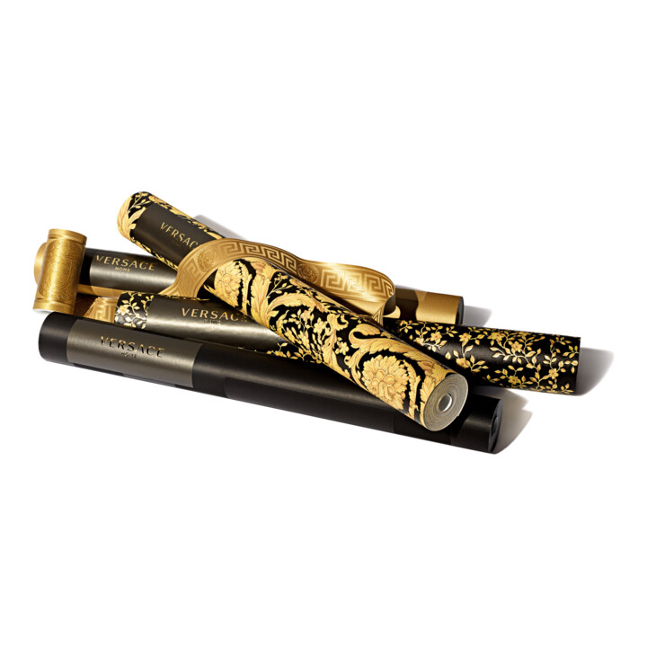 A.S. Création Vliestapete Versace 6 10,05 x 0,70 m Ranken Gold Schwarz strukturiert