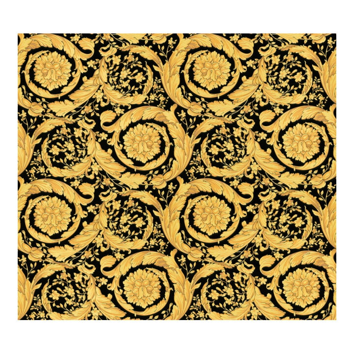 A.S. Création Vliestapete Versace 6 10,05 x 0,70 m Ranken Gold Schwarz strukturiert