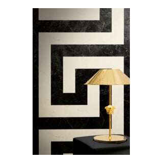 A.S. Création Vliestapete Versace 6 10,05 x 0,70 m Schwarz Weiß Metallic Struktur