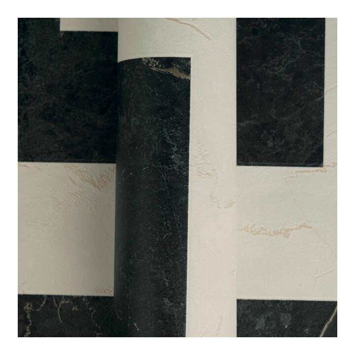 A.S. Création Vliestapete Versace 6 10,05 x 0,70 m Schwarz Weiß Metallic Struktur