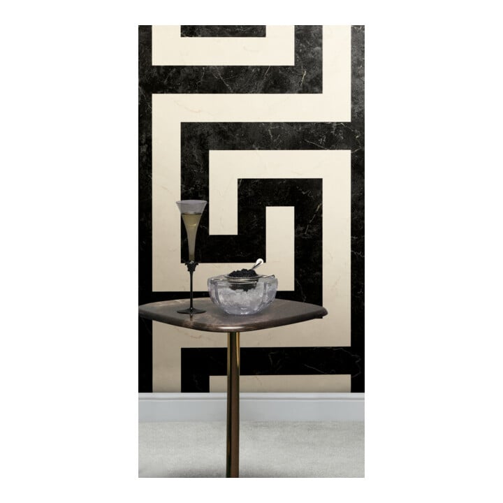 A.S. Création Vliestapete Versace 6 10,05 x 0,70 m Schwarz Weiß Metallic Struktur