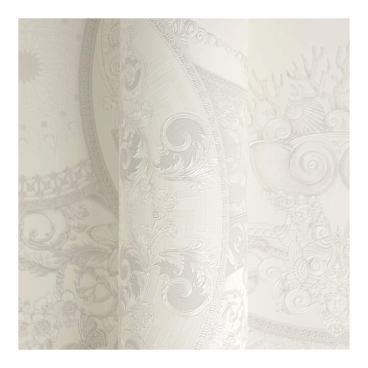 A.S. Création Vliestapete Versace 6 10,05 x 0,70 m Silber glänzend strukturiert