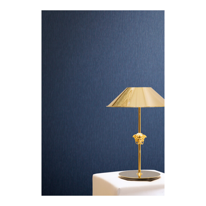 A.S. Création Vliestapete Versace 6 10,05 x 0,70 m Uni Blau leicht glänzend mit Struktur