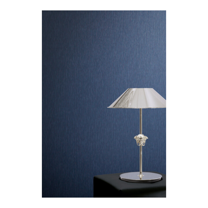 A.S. Création Vliestapete Versace 6 10,05 x 0,70 m Uni Blau leicht glänzend mit Struktur