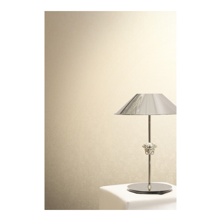 A.S. Création Vliestapete Versace 6 10,05 x 0,70 m Uni Creme glänzend leicht strukturiert