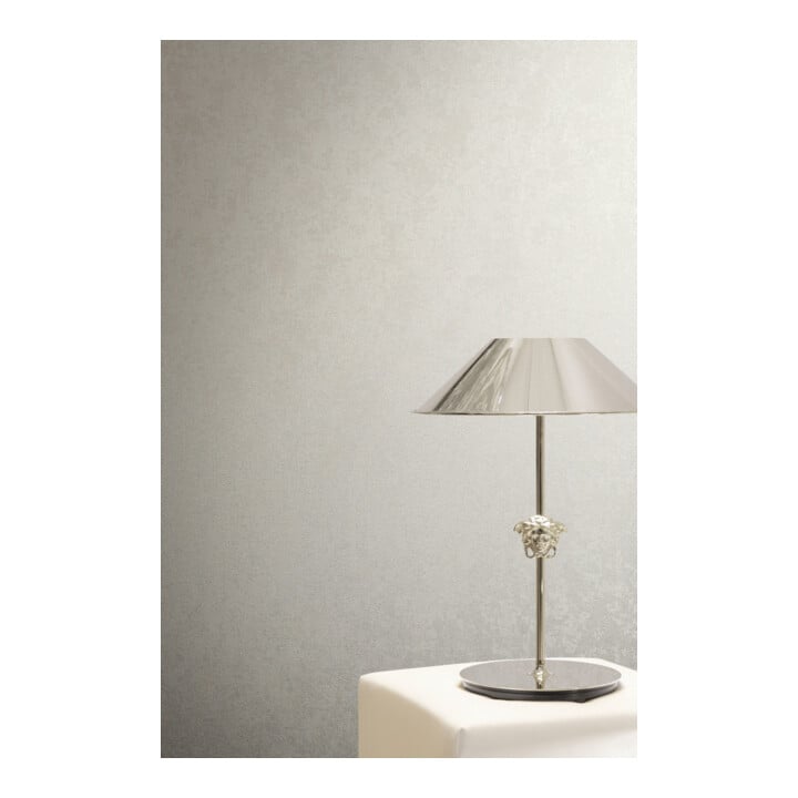 A.S. Création Vliestapete Versace 6 10,05 x 0,70 m Uni Silber glänzend leicht strukturiert