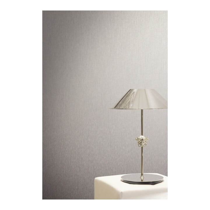 A.S. Création Vliestapete Versace 6 10,05 x 0,70 m Uni Silber leicht glänzend mit Struktur