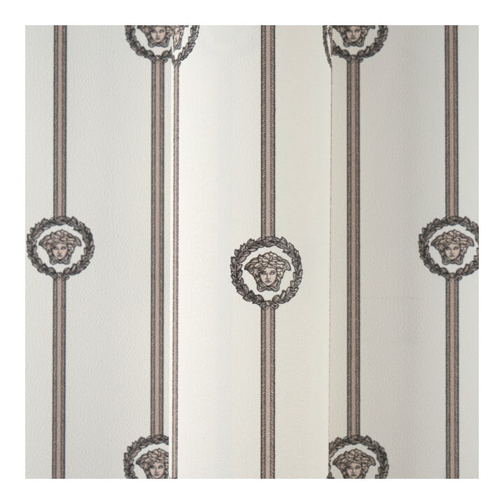 A.S. Création Vliestapete Versace 6 10,05 x 1,06 m Sockelbordüre Barock Weiß Beige Metallic