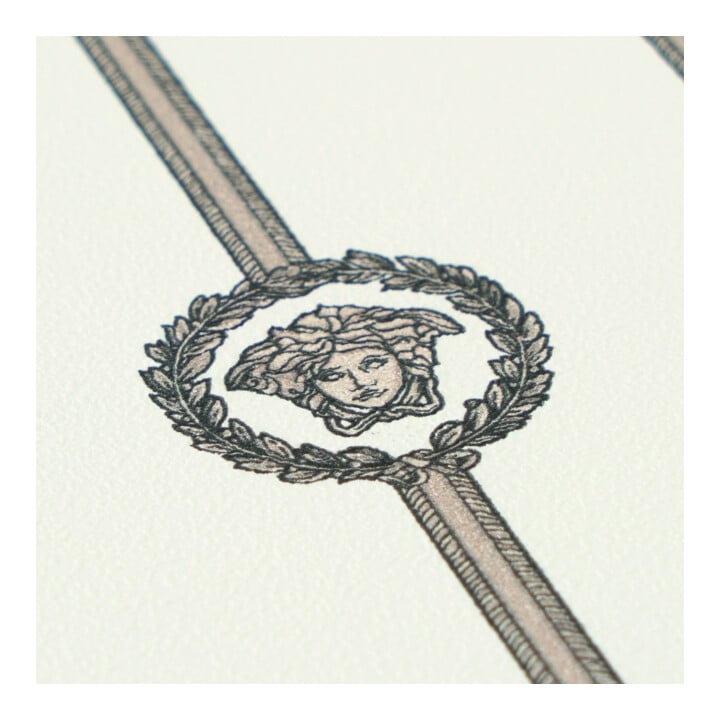 A.S. Création Vliestapete Versace 6 10,05 x 1,06 m Sockelbordüre Barock Weiß Beige Metallic