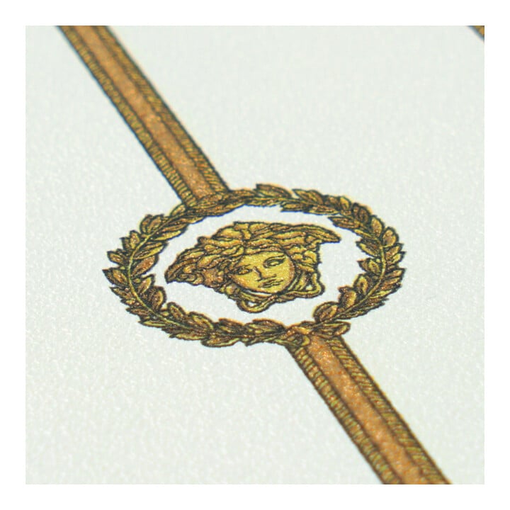 A.S. Création Vliestapete Versace 6 10,05 x 1,06 m Sockelbordüre Barock Weiß Gold Metallic