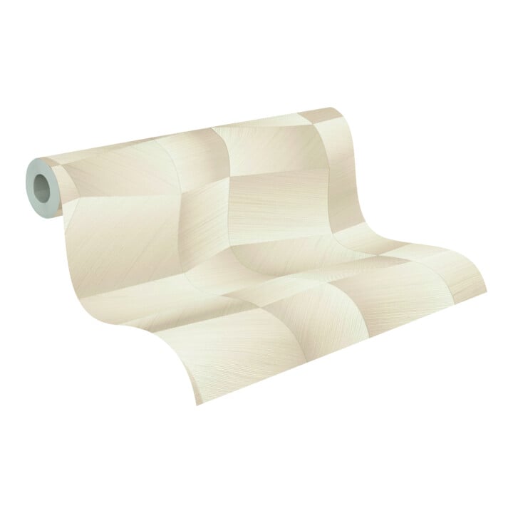A.S. Création Vliestapete Vibes & Styles 10,05 x 0,53 m 3D Beige Metallic strukturiert