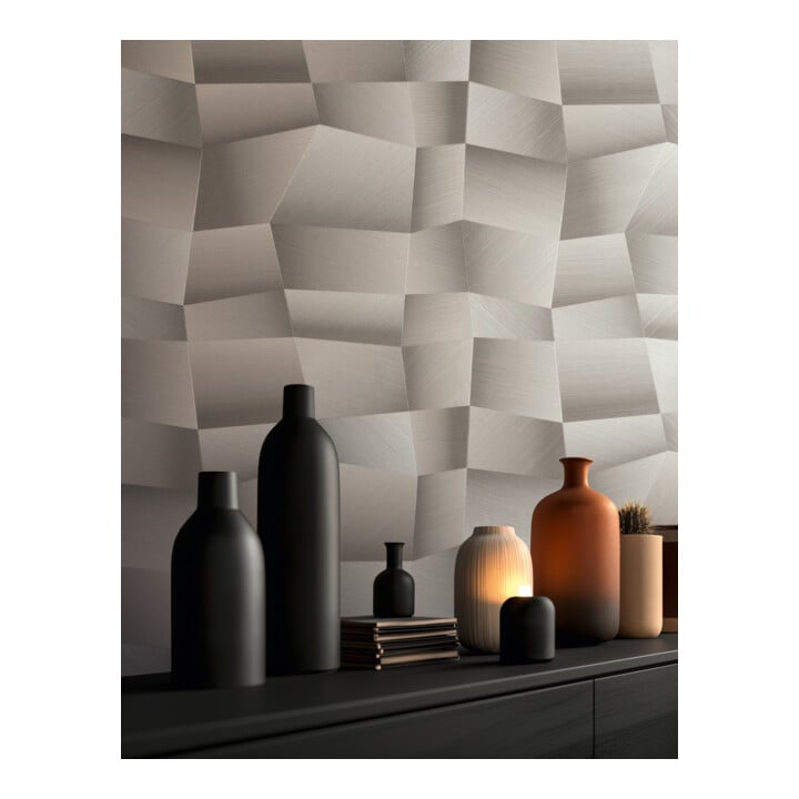 A.S. Création Vliestapete Vibes & Styles 10,05 x 0,53 m 3D Grau Metallic strukturiert