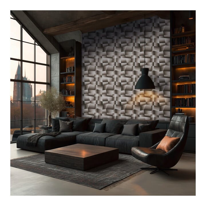 A.S. Création Vliestapete Vibes & Styles 10,05 x 0,53 m 3D Schwarz Metallic strukturiert