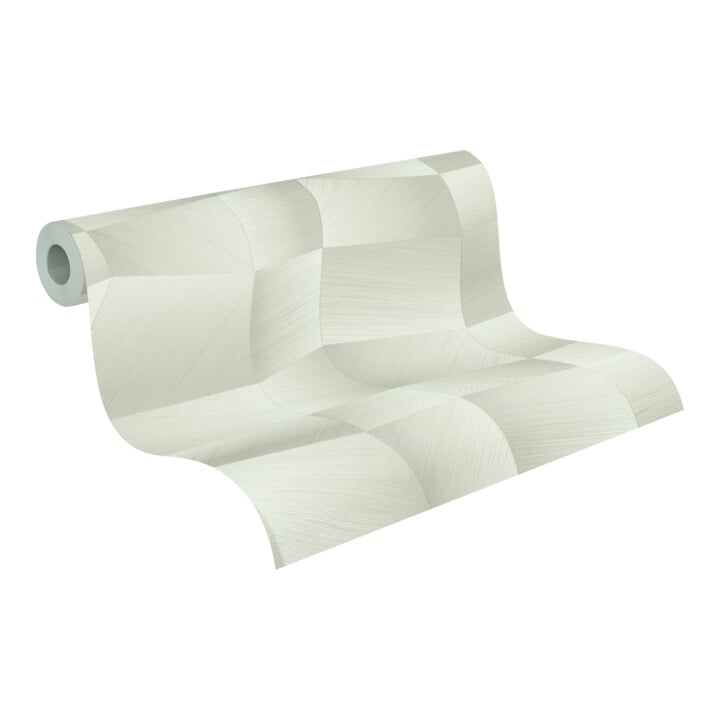 A.S. Création Vliestapete Vibes & Styles 10,05 x 0,53 m 3D Weiß Metallic strukturiert