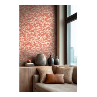 A.S. Création Vliestapete Vibes & Styles 10,05 x 0,53 m Asia Beige Rot leicht strukturiert